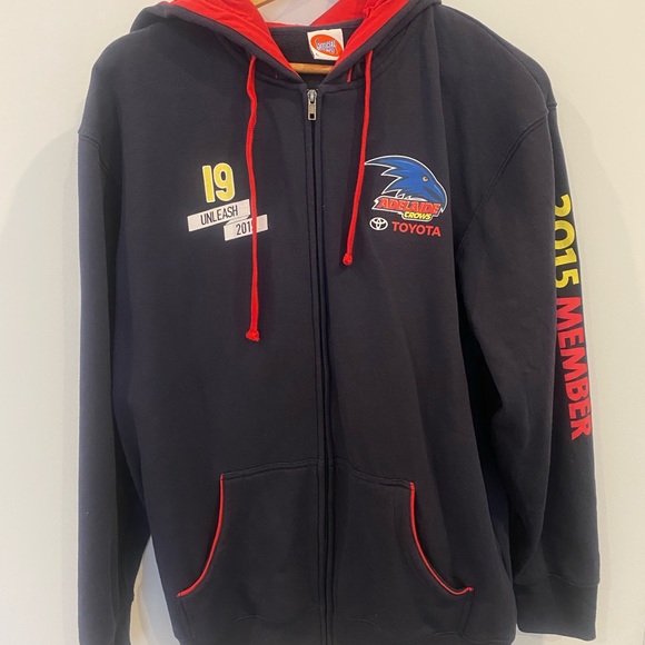 Adelaide Crows Zip Up Jacket Size Large Men’s 2015 Members AFL - Picture 2 of 5